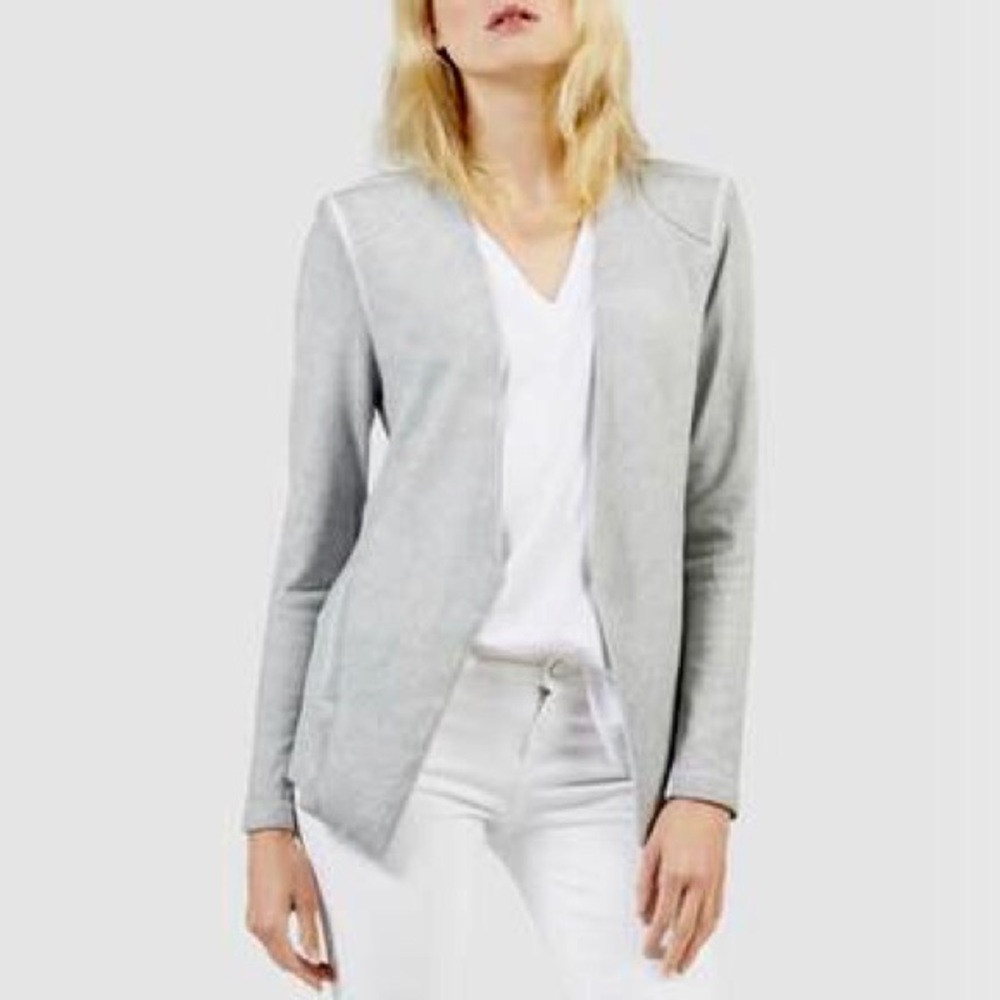 NWOT Tart grey pigment dyed sweatshirt cardigan